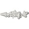 Ekena Millwork 1 1/4"W x 4 1/2"H x 3/8"P Hillsborough Flower Onlay ONL01X05X00HI - alternate 4